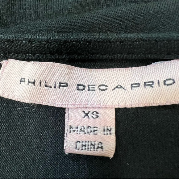 Philip Decaprio Black Sequin Embellished Surplice Dress SZ XS - Picture 7 of 10